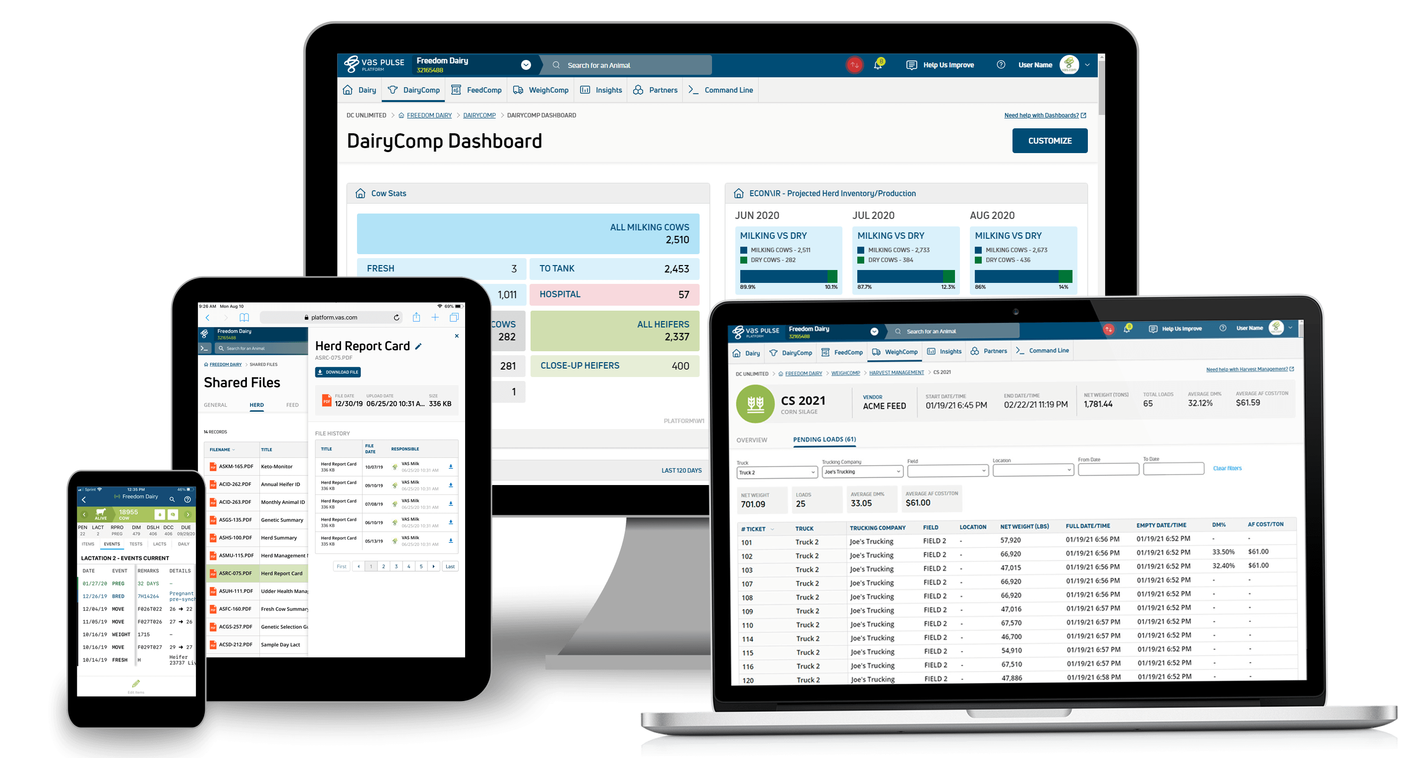 VAS: Dairy Herd Management Software and Laboratory Analysis